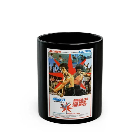 BRUCE LEE, THE MAN, THE MYTH 1976 Movie Poster - Black Coffee Mug 11oz - Go Mug Yourself