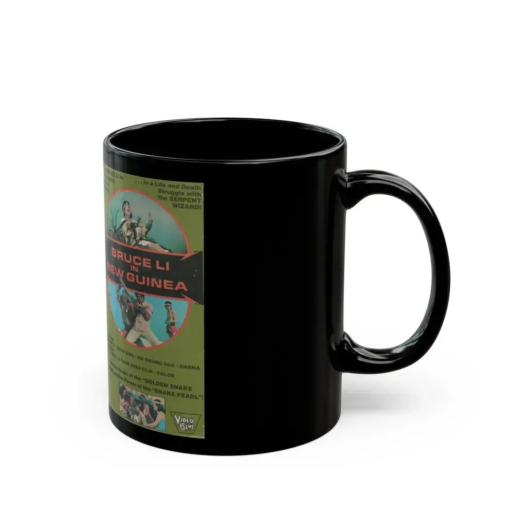 BRUCE LI IN NEW GUINEA (VHS COVER) - Black Coffee Mug - Go Mug Yourself
