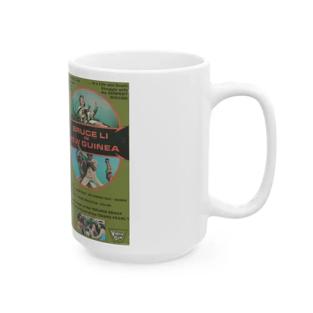 BRUCE LI IN NEW GUINEA (VHS COVER) - White Coffee Mug - Go Mug Yourself