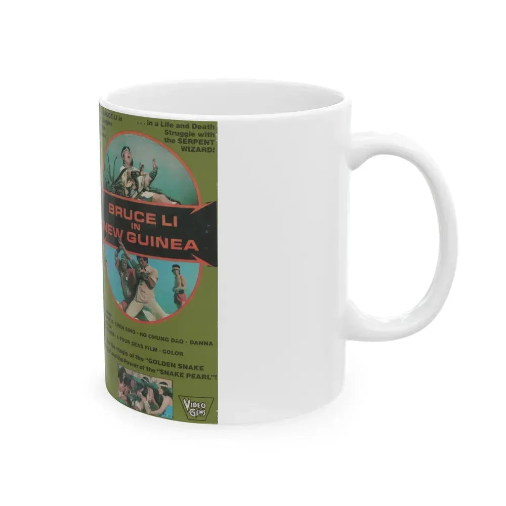BRUCE LI IN NEW GUINEA (VHS COVER) - White Coffee Mug - Go Mug Yourself