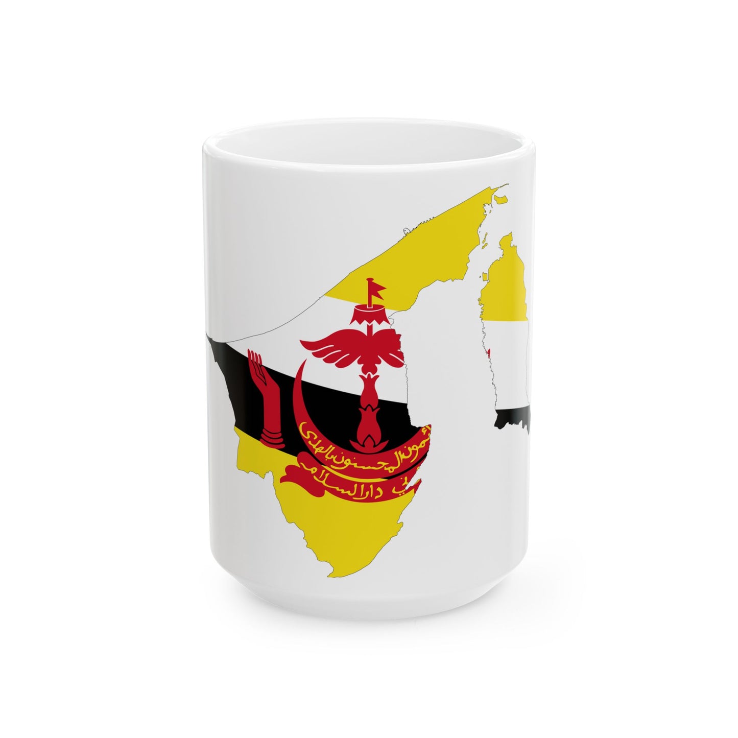 Brunei-Flagmap (Brunei) White Coffee Mug-15oz-Go Mug Yourself