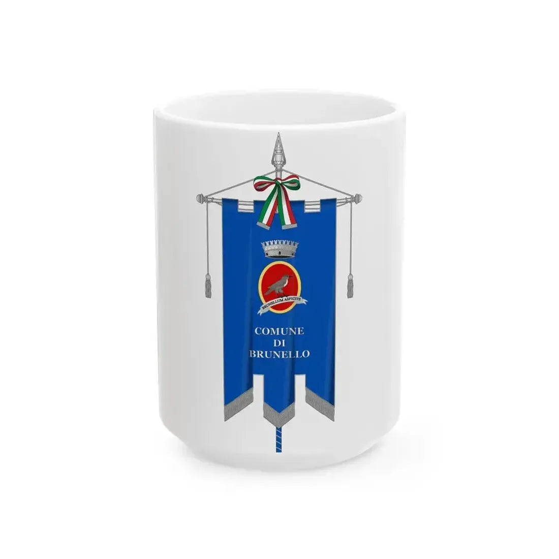 Brunello Italia-Gonfalone (Italy) White Coffee Mug 15oz - Go Mug Yourself