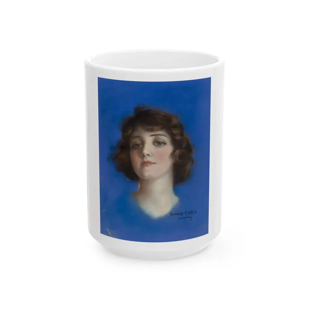 Brunette Beauty - White Coffee Mug 15oz - Go Mug Yourself