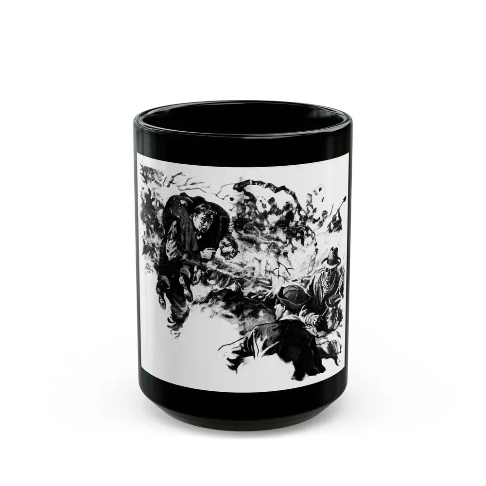 Brush Fire (2), Liberty magazine, December 5, 1936 - Black Coffee Mug 15oz - Go Mug Yourself
