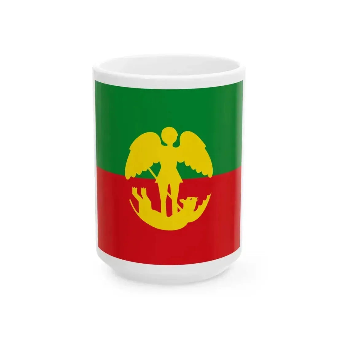 Brussel vlag (Belgium) White Coffee Mug 15oz - Go Mug Yourself