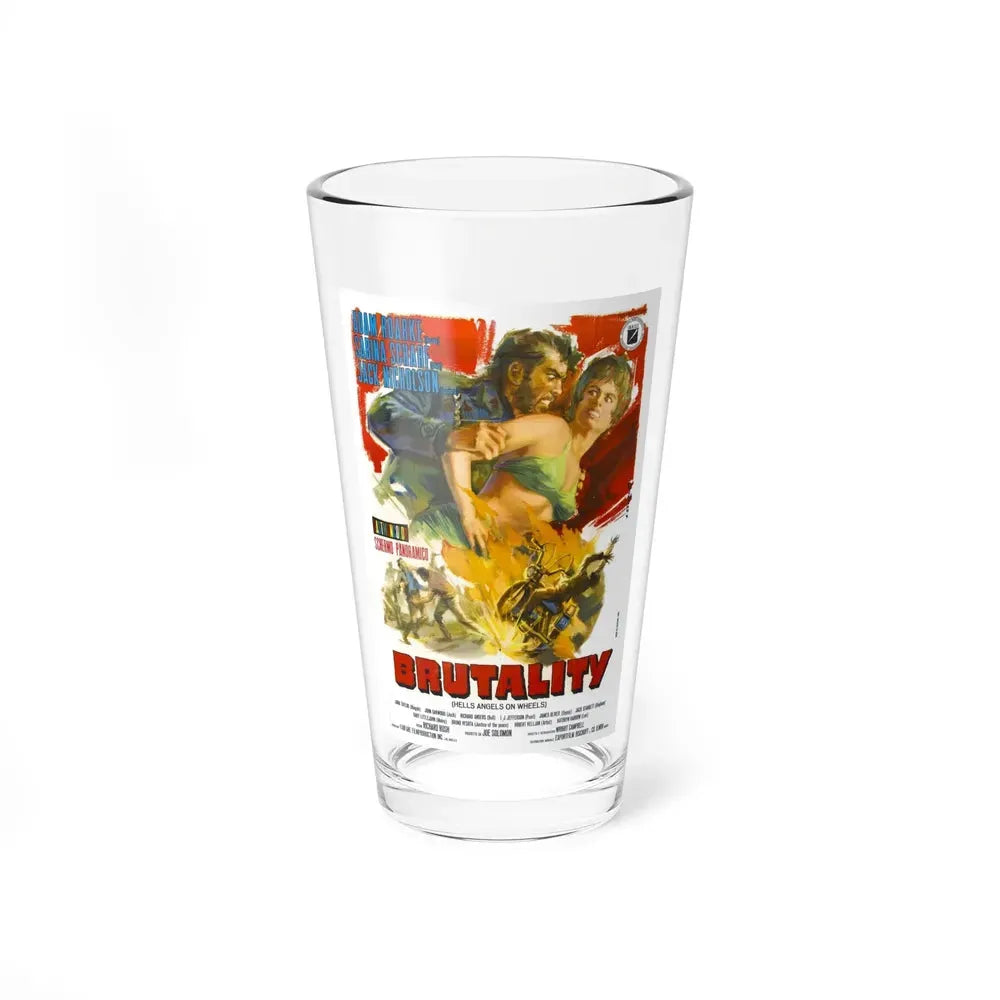 BRUTALITY (HELLS ANGELS ON WHEELS) 1967 Movie Poster - Pint Glass 16oz 16oz - Go Mug Yourself
