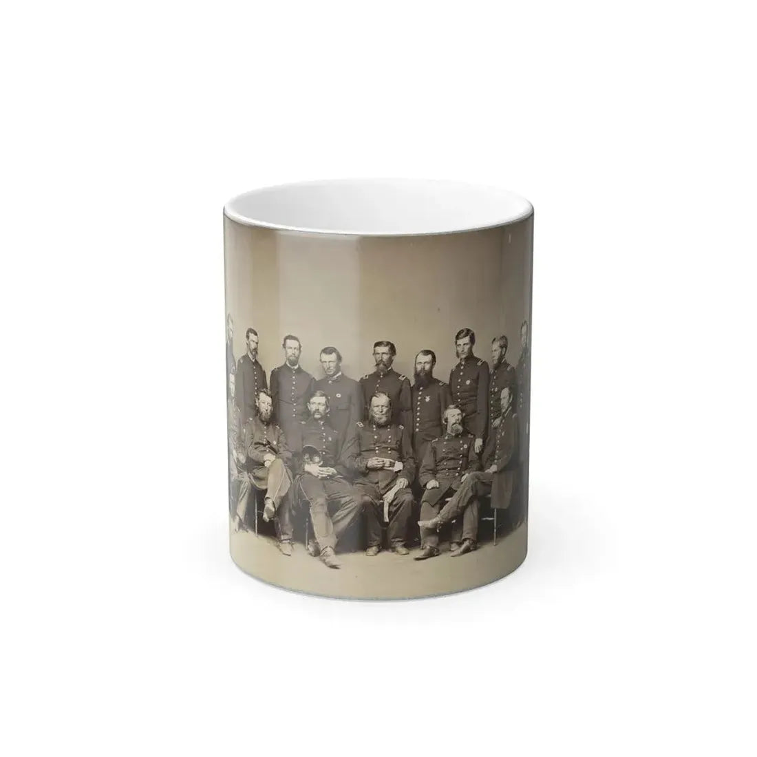 Brvt. Maj. General Wm. T. Ward and Staff (U.S. Civil War) Color Changing Coffee Mug 11oz - Go Mug Yourself