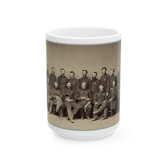 Brvt. Maj. General Wm. T. Ward And Staff (U.S. Civil War) White Coffee Mug 15oz - Go Mug Yourself