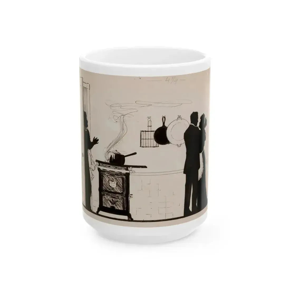 Bubble, Bubble, Toil, and Trouble, magazine story illustration, February 16, 1911 - White Coffee Mug 15oz - Go Mug Yourself