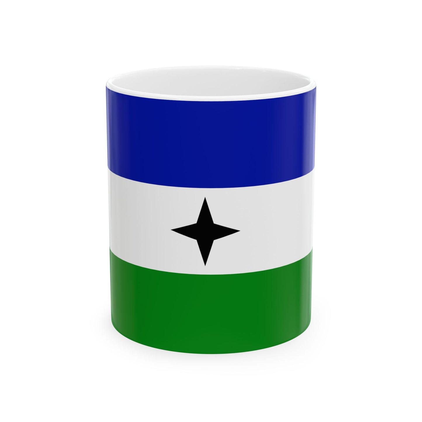 Bubi nationalist flag (Equatorial Guinea) White Coffee Mug-11oz-Go Mug Yourself