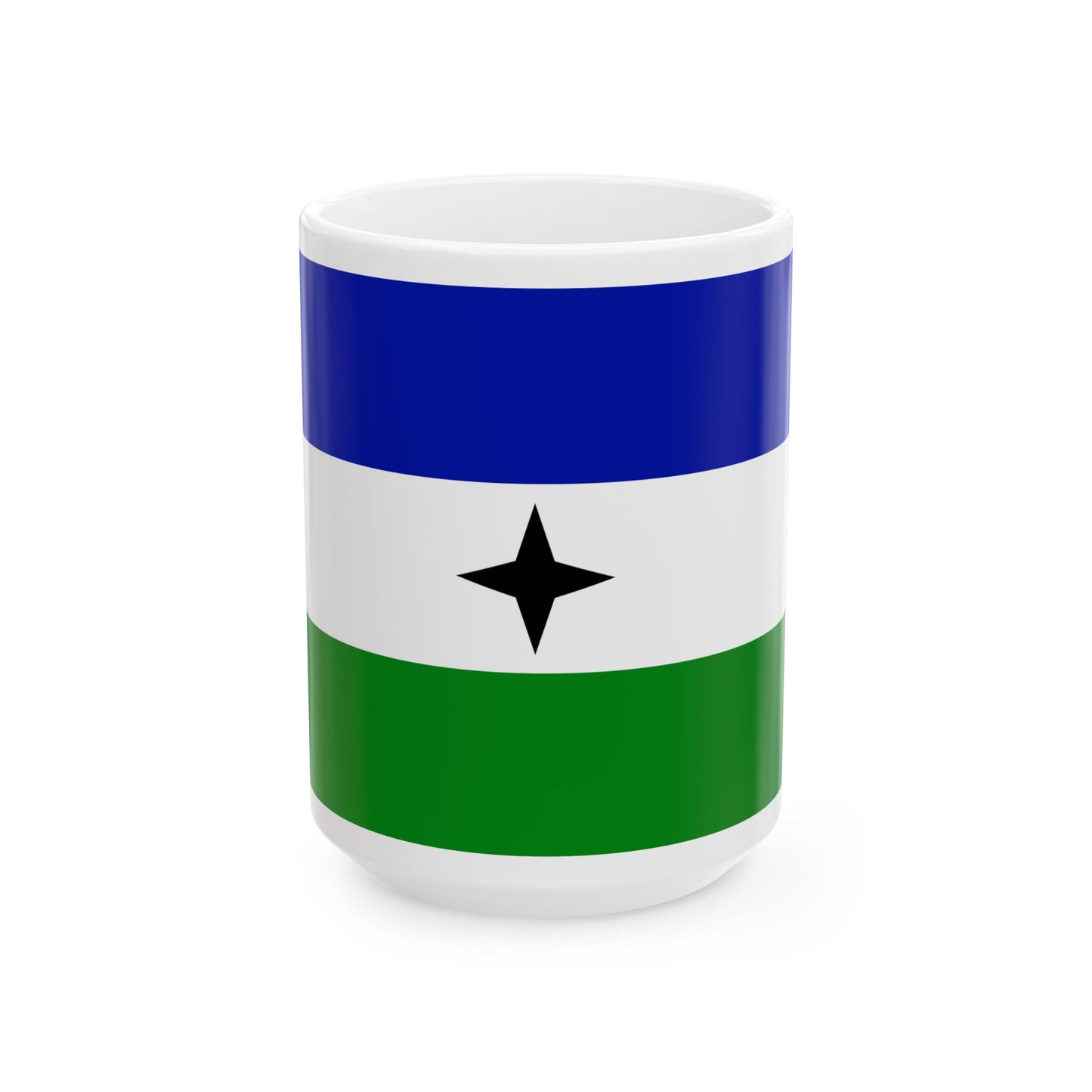 Bubi nationalist flag (Equatorial Guinea) White Coffee Mug-15oz-Go Mug Yourself