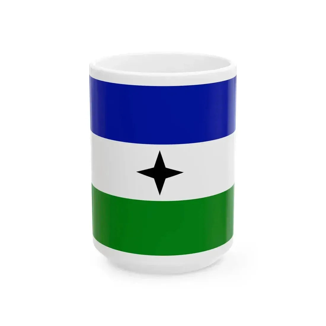 Bubi nationalist flag (Equatorial Guinea) White Coffee Mug 15oz - Go Mug Yourself