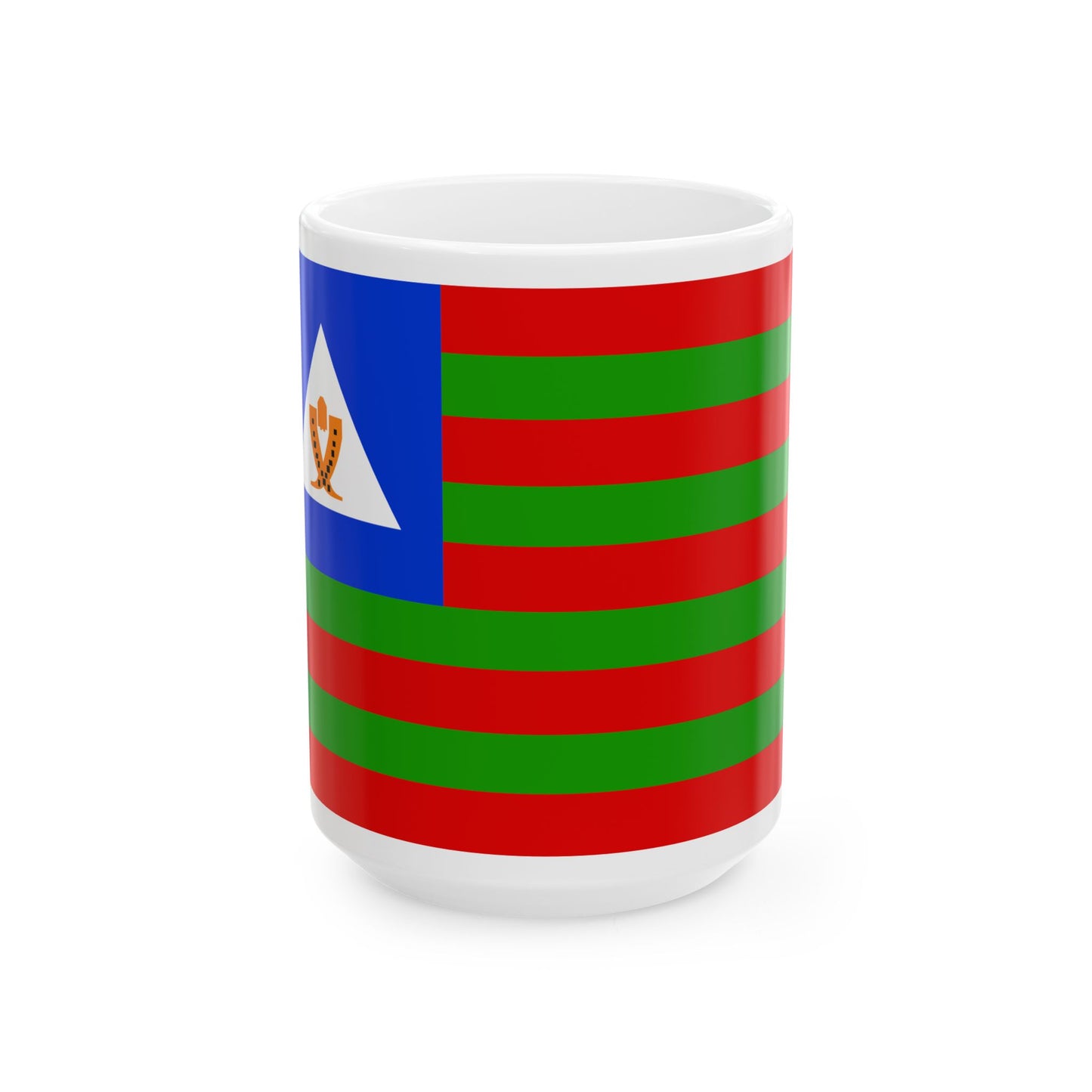Bubi tribal flag (Equatorial Guinea) White Coffee Mug-15oz-Go Mug Yourself