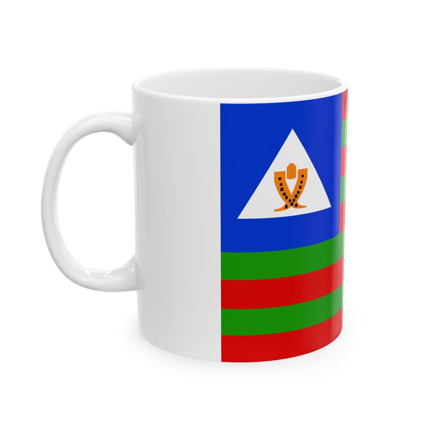 Bubi tribal flag (Equatorial Guinea) White Coffee Mug-Go Mug Yourself
