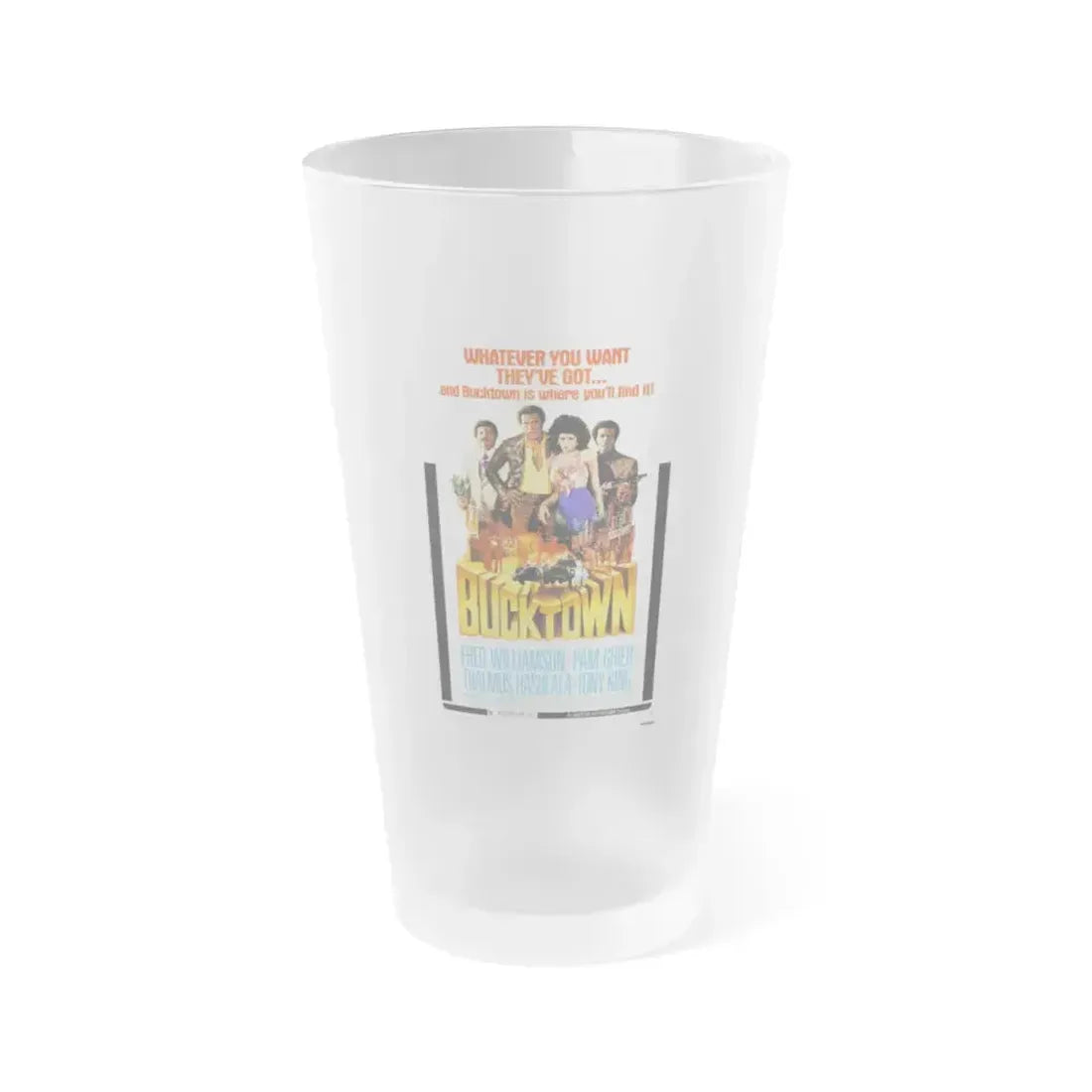 BUCKTOWN 1975 Movie Poster - Frosted Pint Glass 16oz 16oz Frosted - Go Mug Yourself