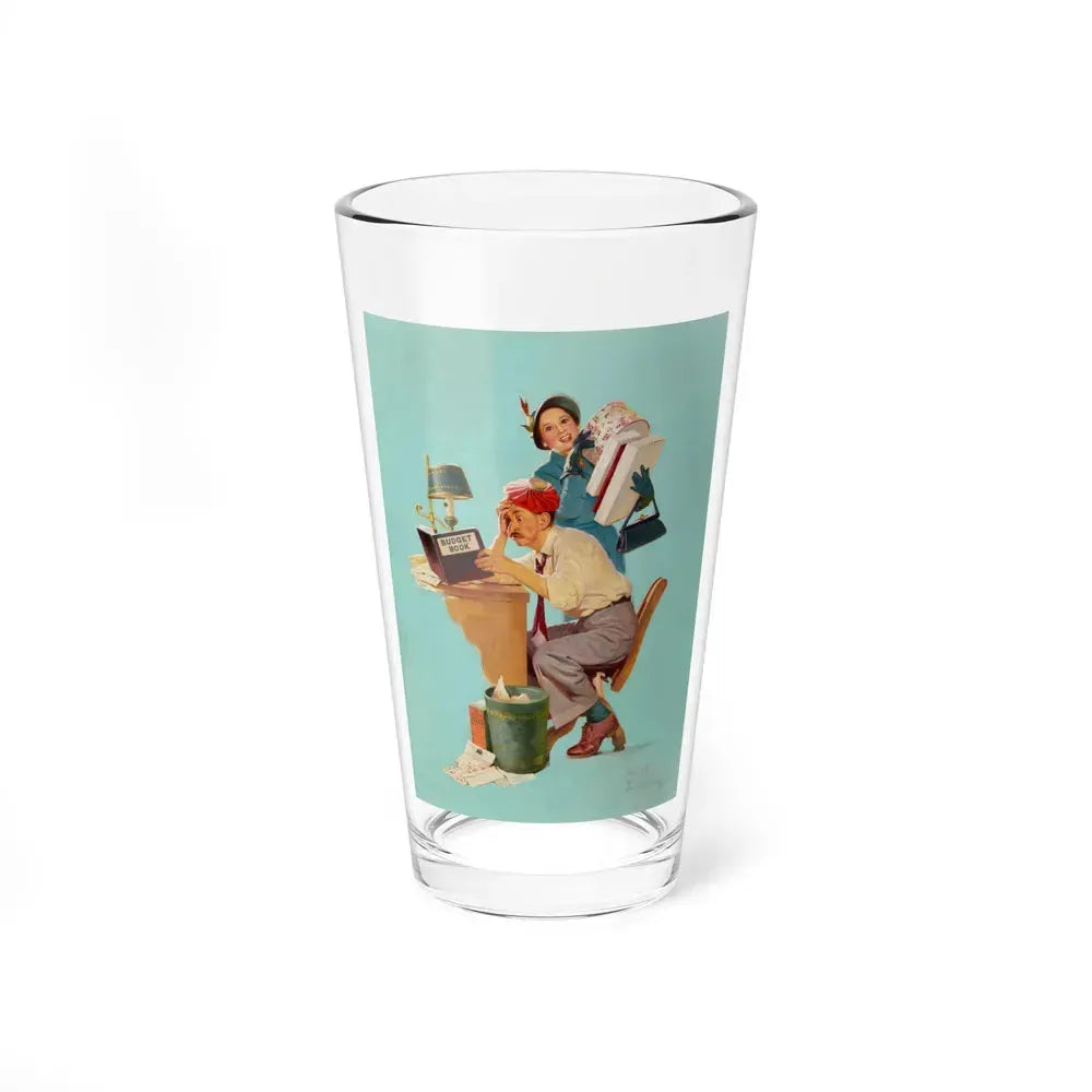 Budget Book (Magazine Illustration) Pint Glass 16oz 16oz - Go Mug Yourself