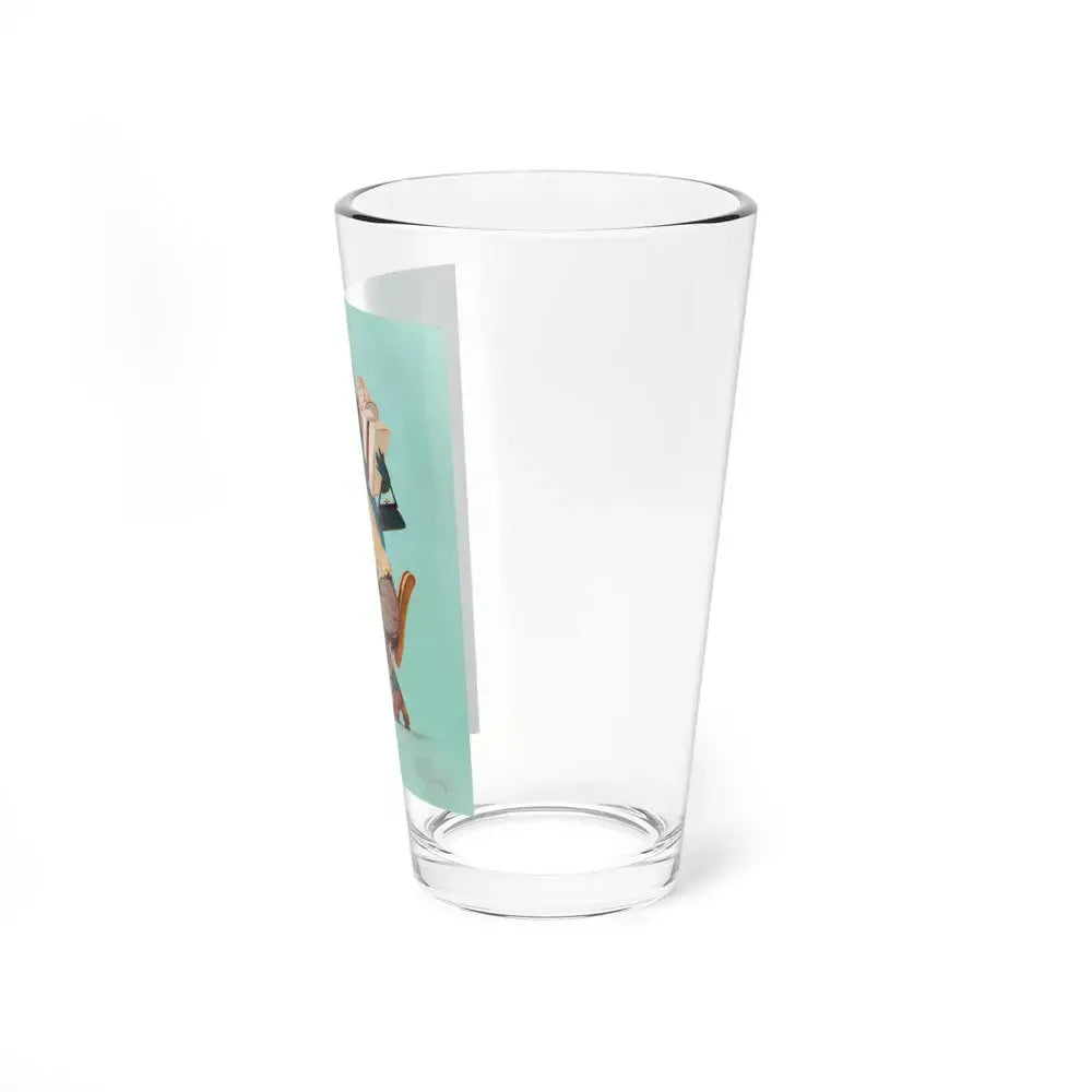 Budget Book (Magazine Illustration) Pint Glass 16oz - Go Mug Yourself