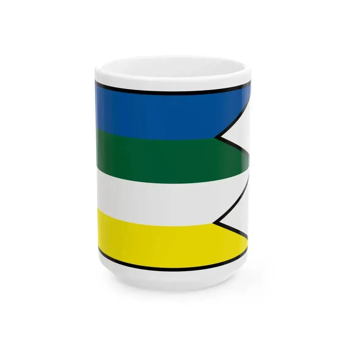 Budina Lucenec Flag (Slovakia) White Coffee Mug 15oz - Go Mug Yourself
