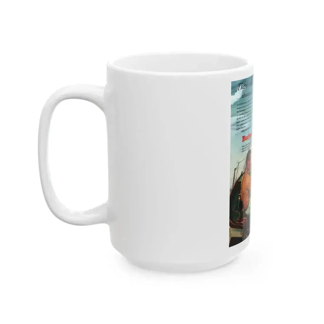 Budweiser ad, Collier's, June 11, 1949 - White Coffee Mug - Go Mug Yourself