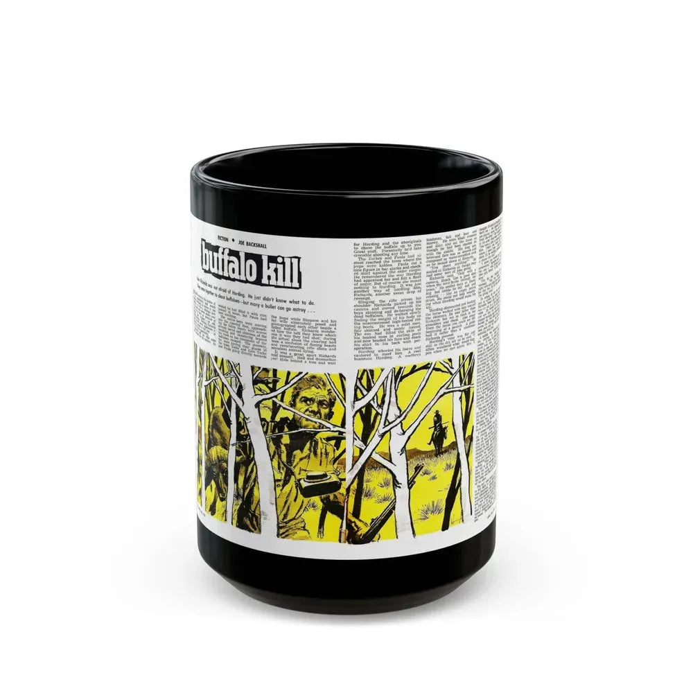 Buffalo Kill, Adam magazine, May 1963 - Black Coffee Mug 15oz - Go Mug Yourself
