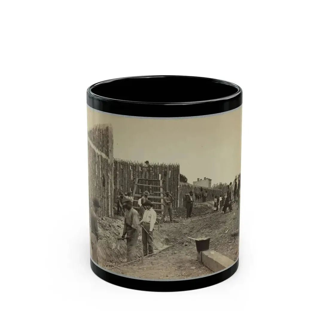 Building Stockade, Alexandria, Va.(2) (U.S. Civil War) Black Coffee Mug 11oz - Go Mug Yourself