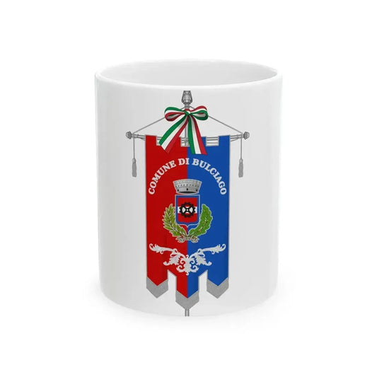 Bulciago-Gonfalone (Italy) White Coffee Mug 11oz - Go Mug Yourself