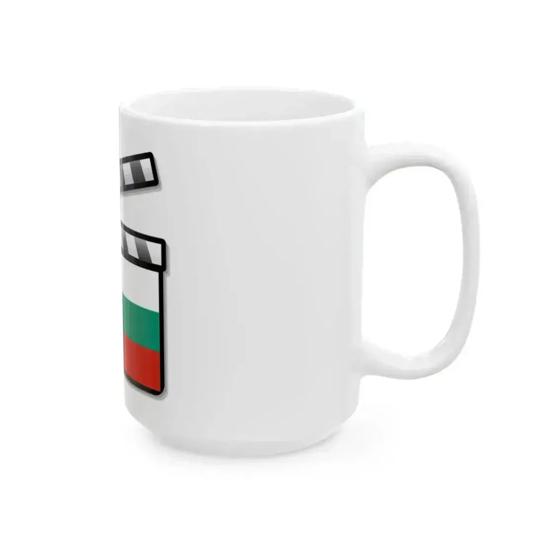 Bulgaria film clapperboard (Bulgaria) White Coffee Mug - Go Mug Yourself