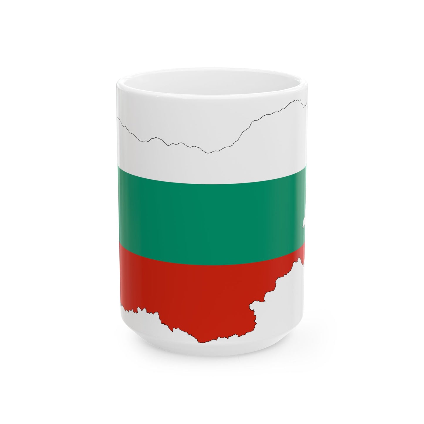Bulgaria-Flagmap (Bulgaria) White Coffee Mug-15oz-Go Mug Yourself