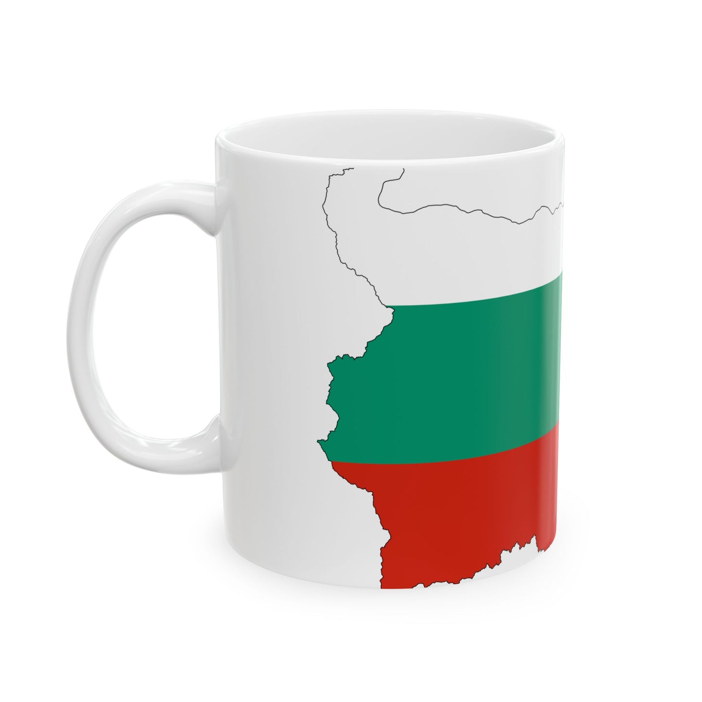 Bulgaria-Flagmap (Bulgaria) White Coffee Mug-Go Mug Yourself