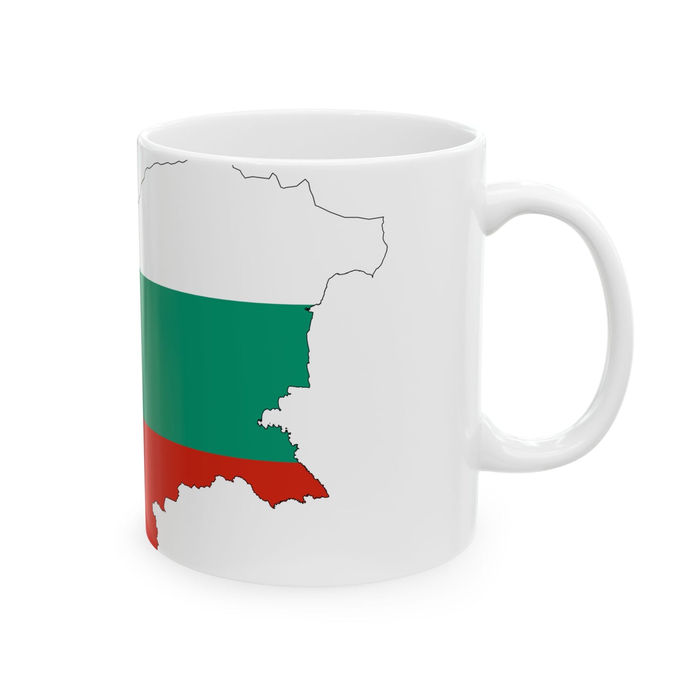 Bulgaria-Flagmap (Bulgaria) White Coffee Mug-Go Mug Yourself