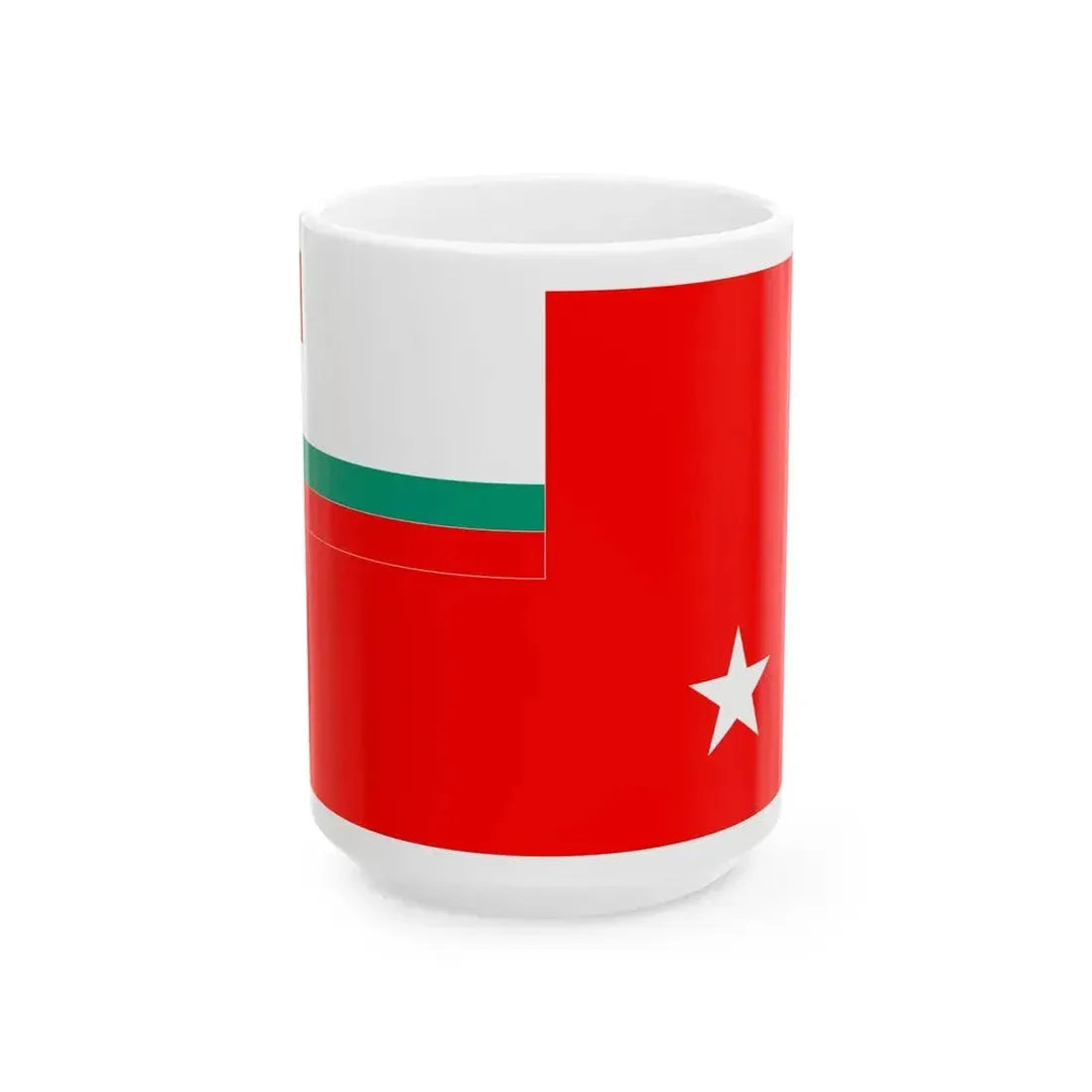 Bulgarian Navy Rank Flag Commander of the Naval Base (Bulgaria) White Coffee Mug 15oz - Go Mug Yourself