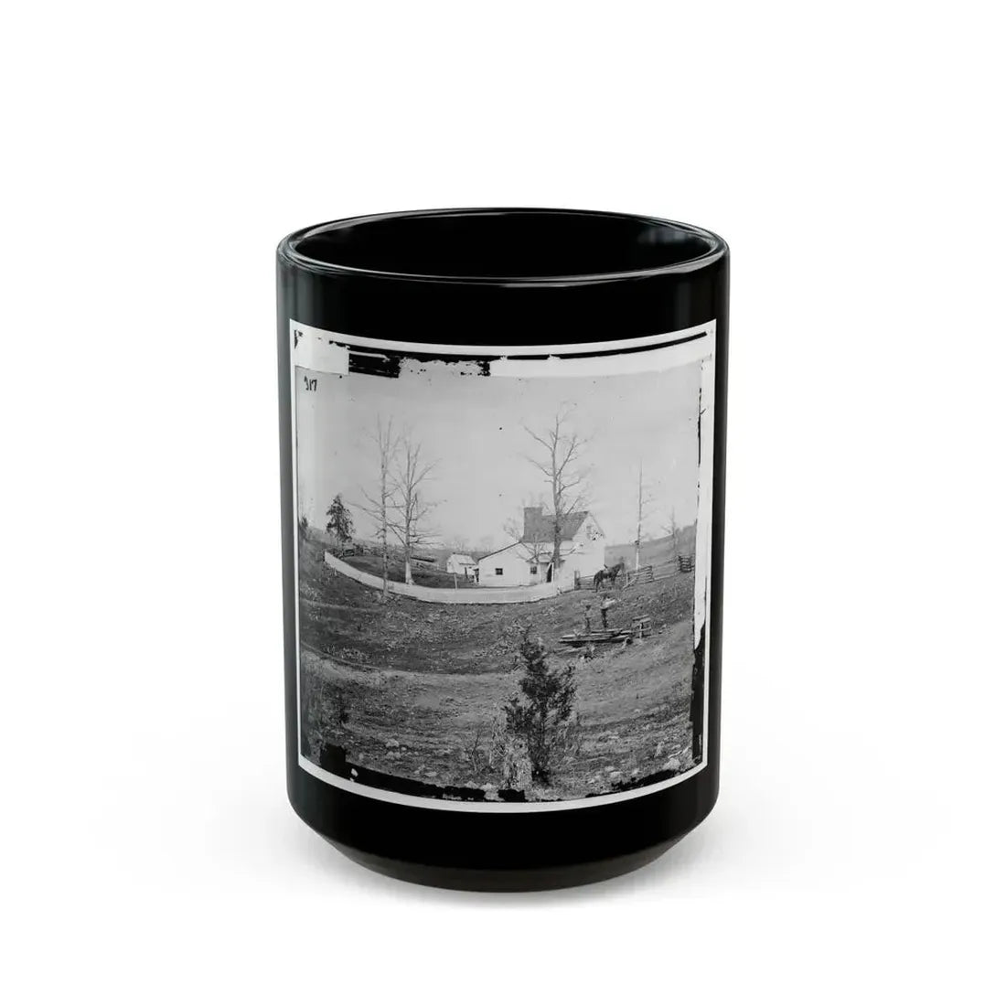 Bull Run, Va. William N. Thornton's I.E., Thornberry House On The Route To Sudley Ford (U.S. Civil War) Black Coffee Mug 15oz - Go Mug Yourself