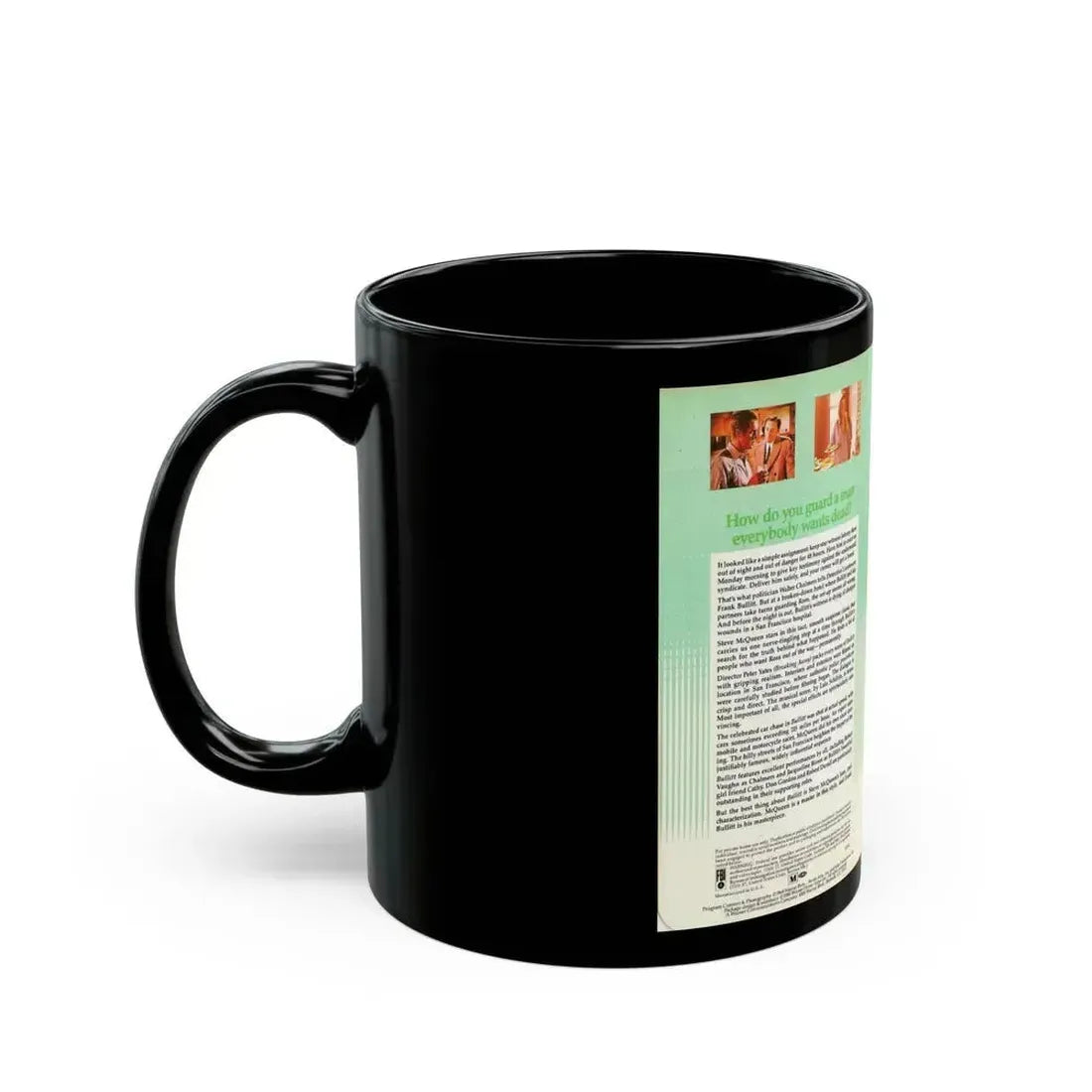 BULLITT (VHS COVER) - Black Coffee Mug - Go Mug Yourself