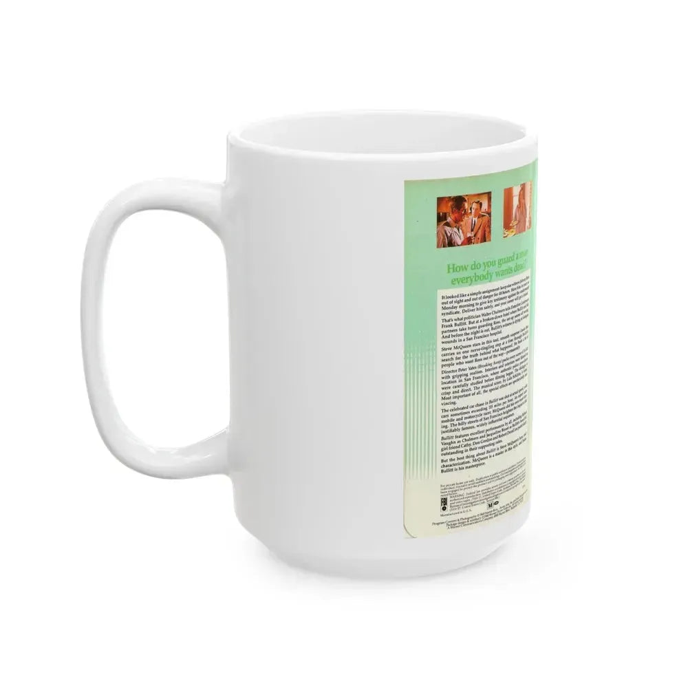 BULLITT (VHS COVER) - White Coffee Mug - Go Mug Yourself