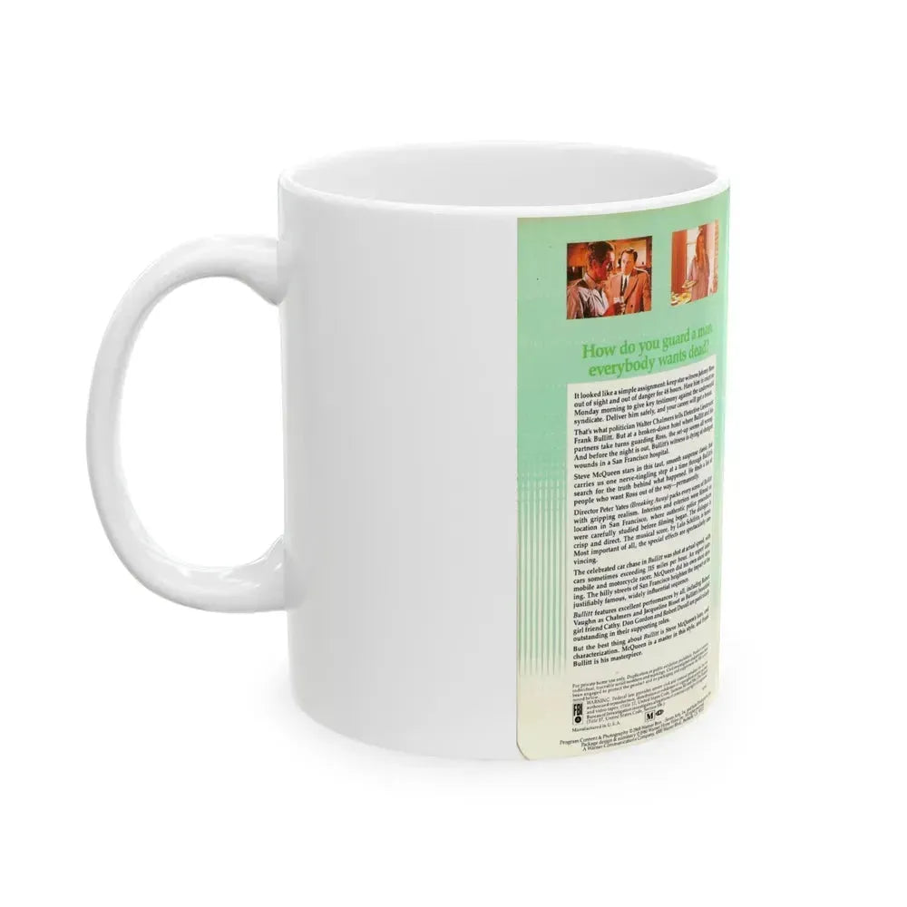 BULLITT (VHS COVER) - White Coffee Mug - Go Mug Yourself