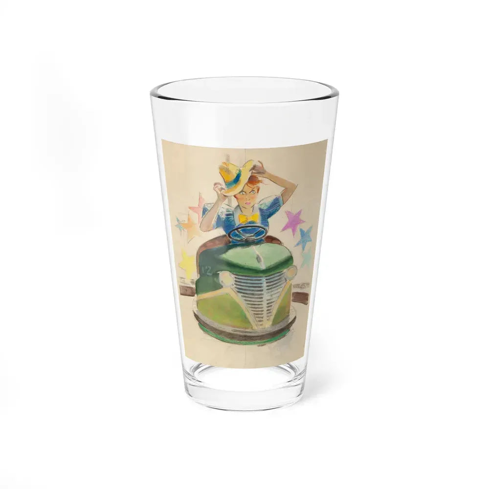 Bump Mobile, The Saturday Evening Post cover study (Magazine Illustration) Pint Glass 16oz 16oz - Go Mug Yourself
