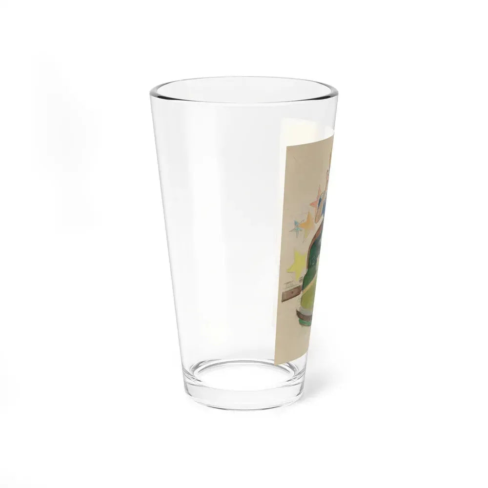 Bump Mobile, The Saturday Evening Post cover study (Magazine Illustration) Pint Glass 16oz - Go Mug Yourself