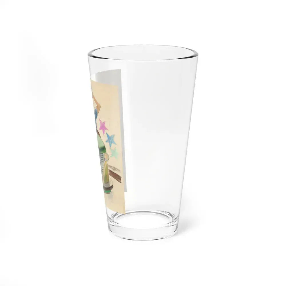 Bump Mobile, The Saturday Evening Post cover study (Magazine Illustration) Pint Glass 16oz - Go Mug Yourself