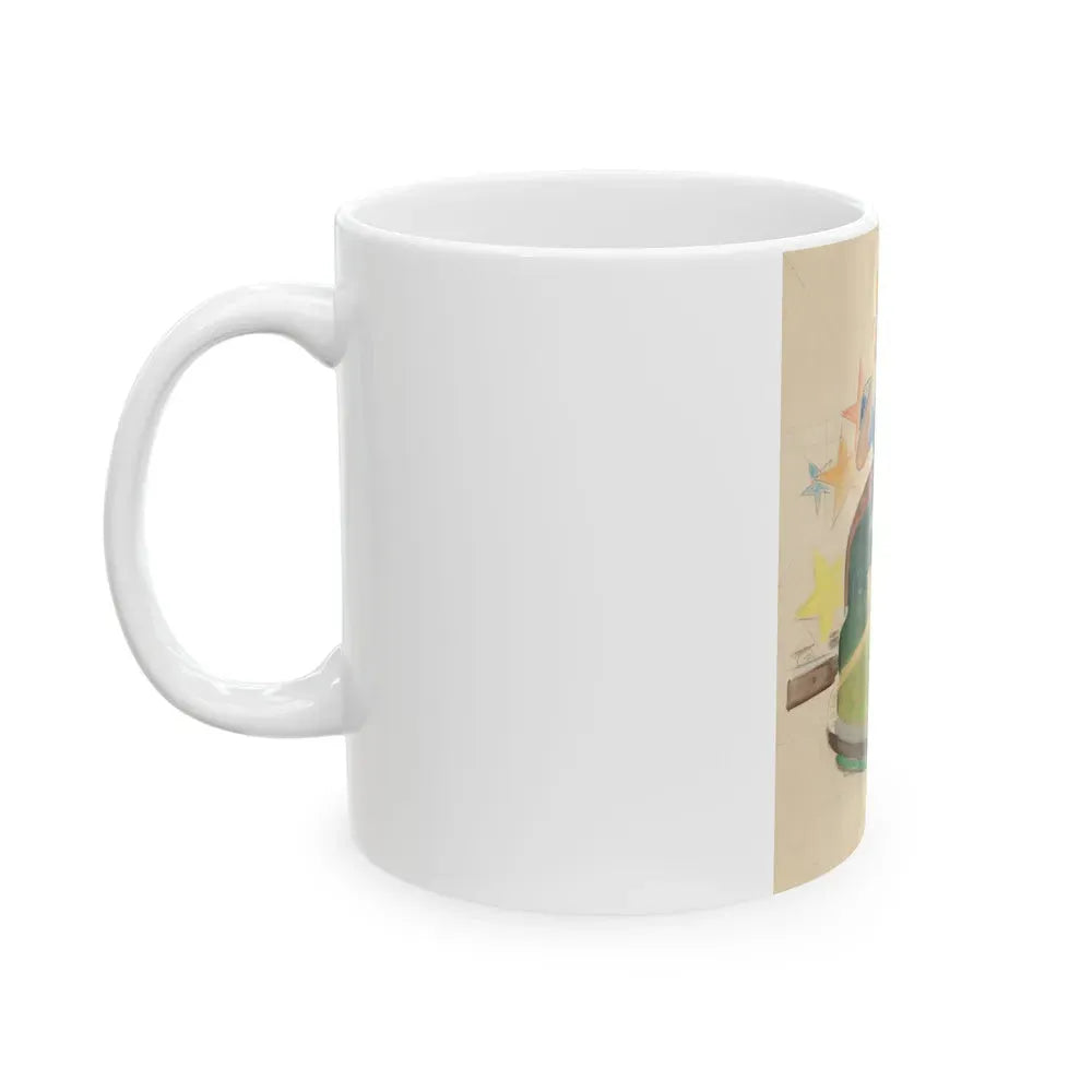 Bump Mobile, The Saturday Evening Post cover study - White Coffee Mug - Go Mug Yourself