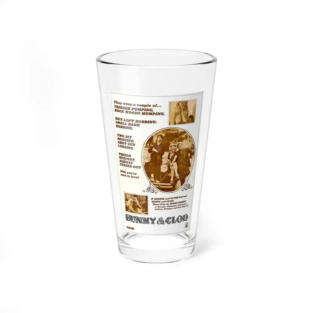 BUNNY AND CLOD 1970 Movie Poster - Pint Glass 16oz 16oz - Go Mug Yourself