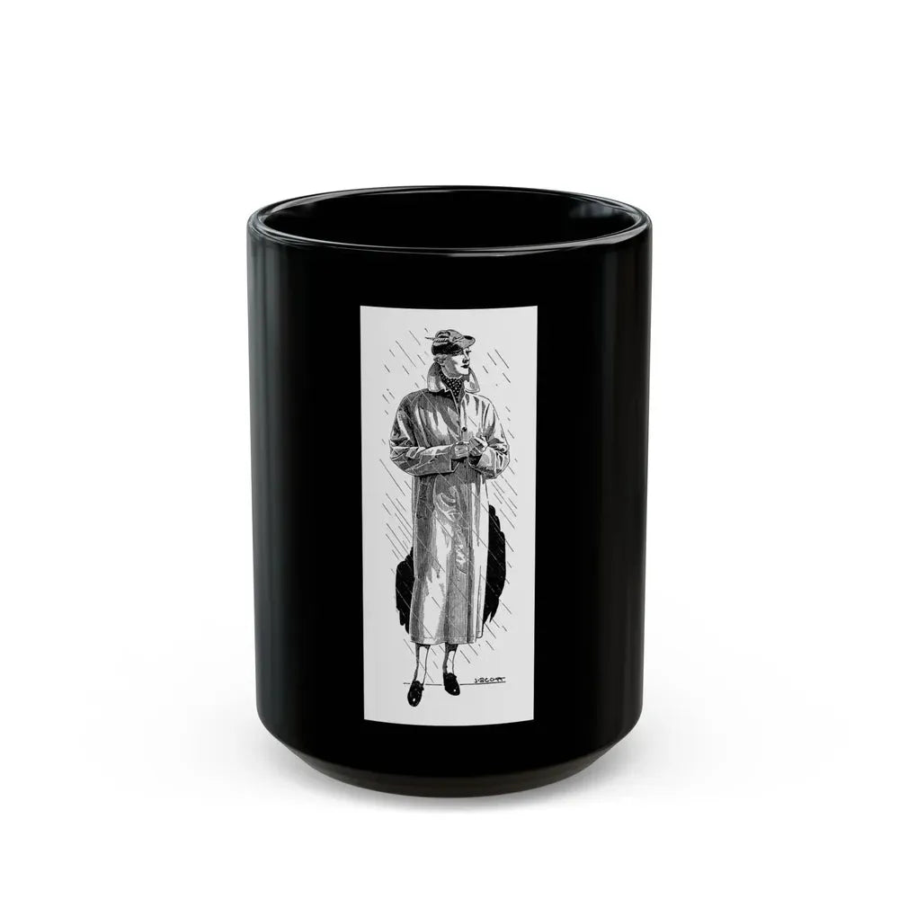 Burberry advertisement, 1937 (1) - Black Coffee Mug 15oz - Go Mug Yourself