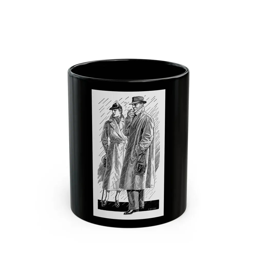 Burberry advertisement, 1937 (2) - Black Coffee Mug 11oz - Go Mug Yourself