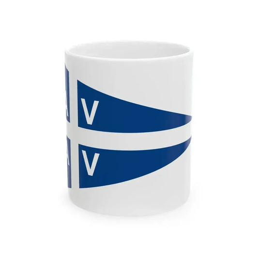 Burgee of Associazione Velica Alto Verbano (Italy) White Coffee Mug 11oz - Go Mug Yourself