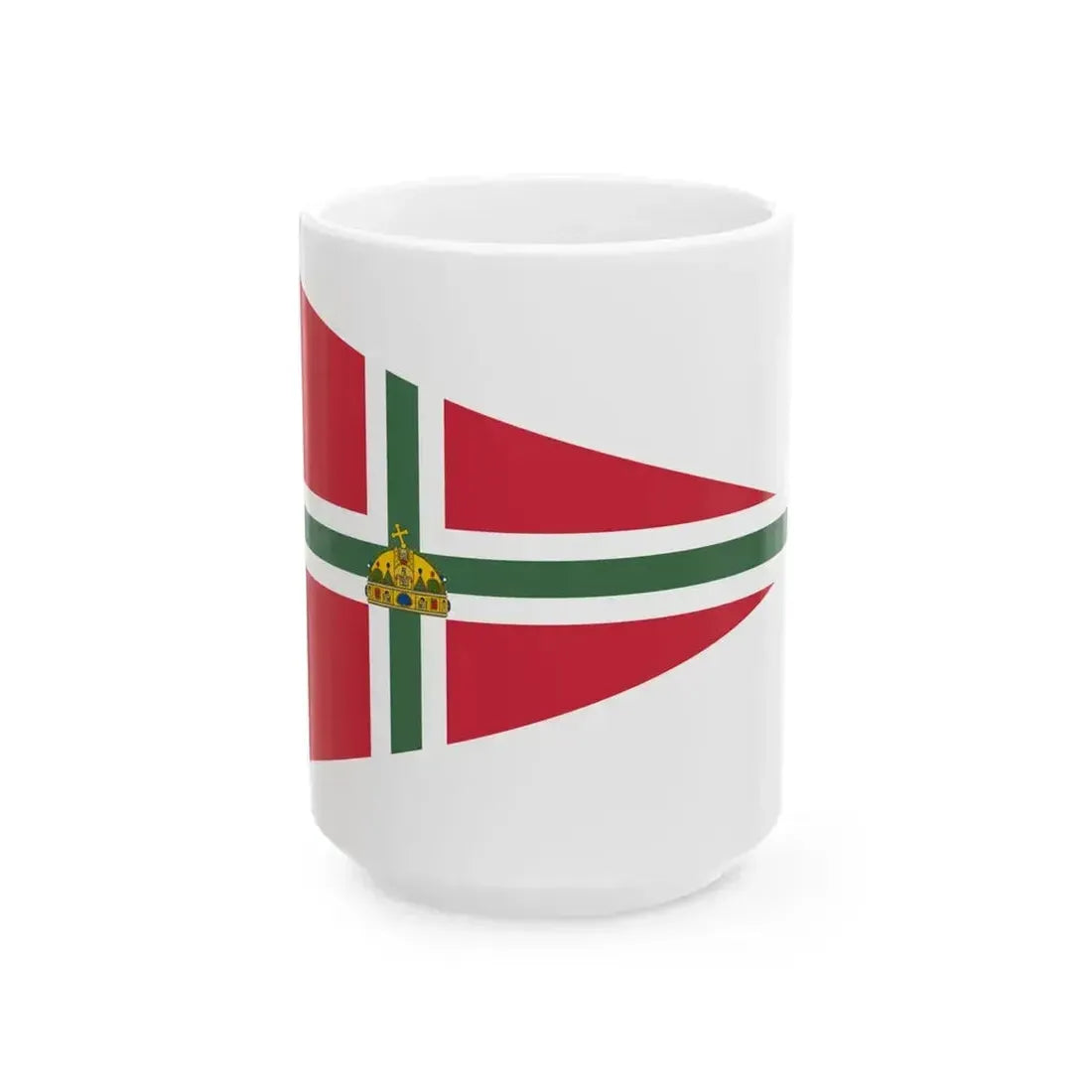 Burgee of Balaton-Furedi Yacht Club 1867 (Hungary) White Coffee Mug 15oz - Go Mug Yourself