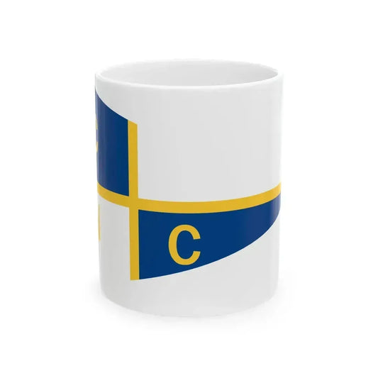 Burgee of Circolo Nautico Chioggia (Italy) White Coffee Mug 11oz - Go Mug Yourself
