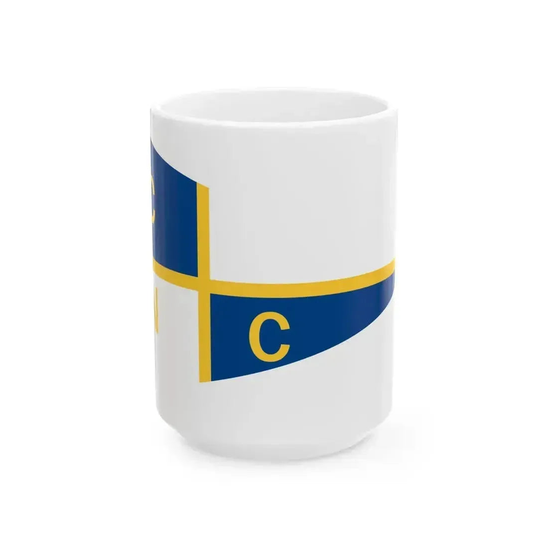 Burgee of Circolo Nautico Chioggia (Italy) White Coffee Mug 15oz - Go Mug Yourself