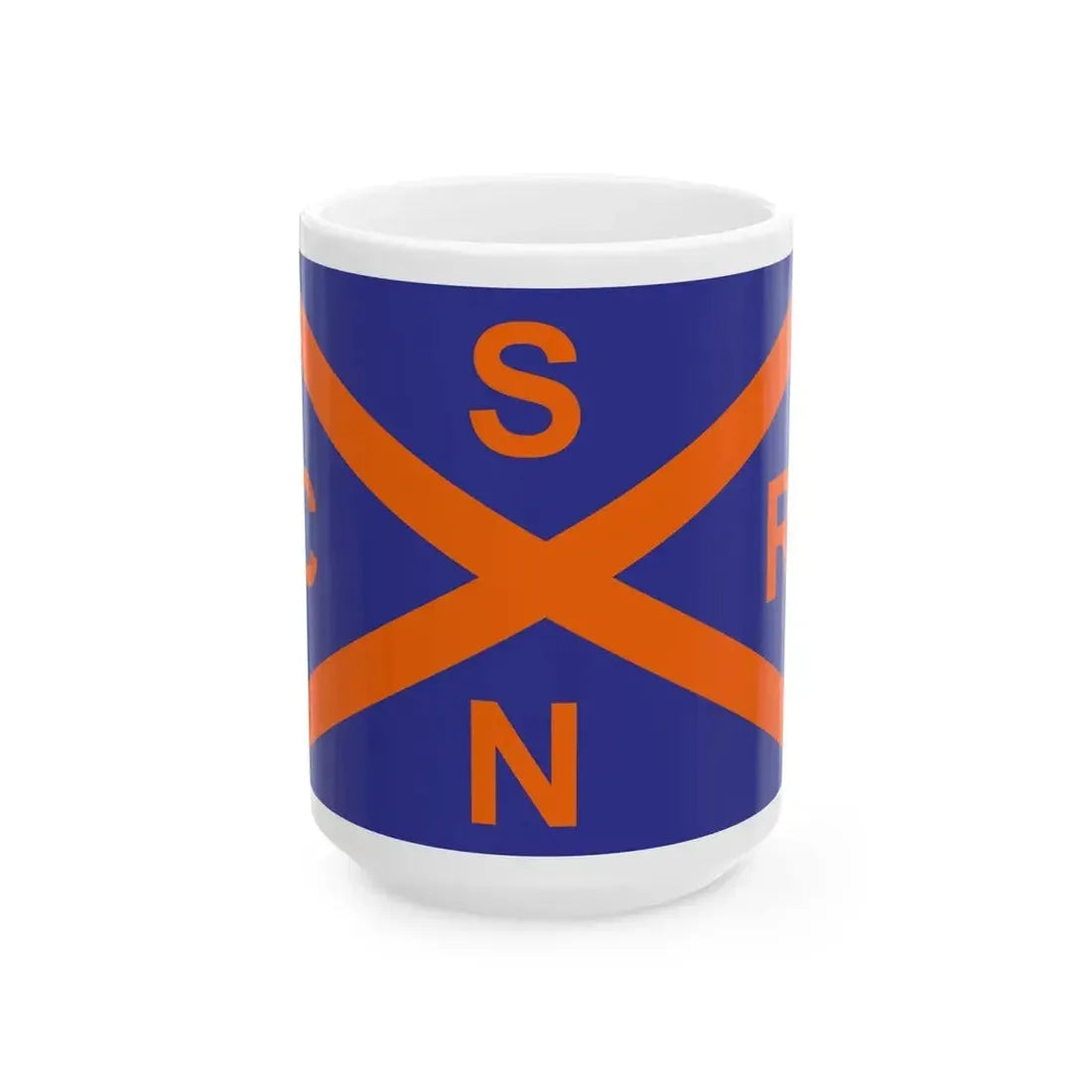 Burgee of Club Regatas San Nicolas (Argentina) White Coffee Mug 15oz - Go Mug Yourself