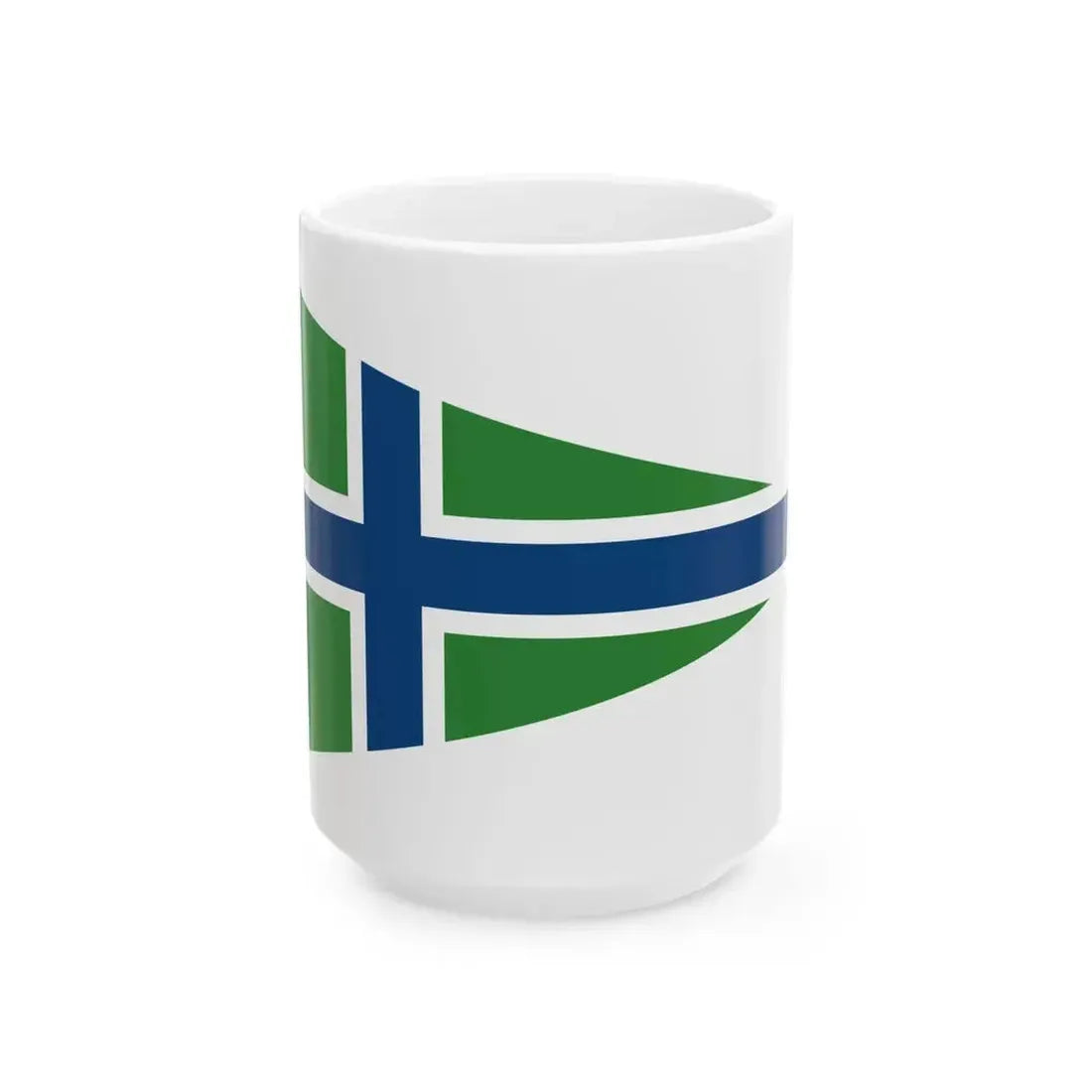 Burgee of Club San Fernando (Argentina) White Coffee Mug 15oz - Go Mug Yourself