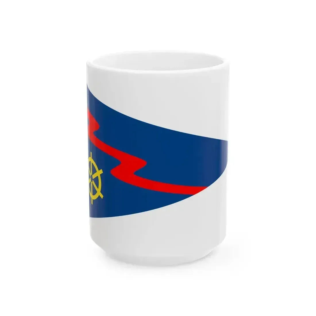 Burgee of Club Vela Portocivitanova (Italy) White Coffee Mug 15oz - Go Mug Yourself