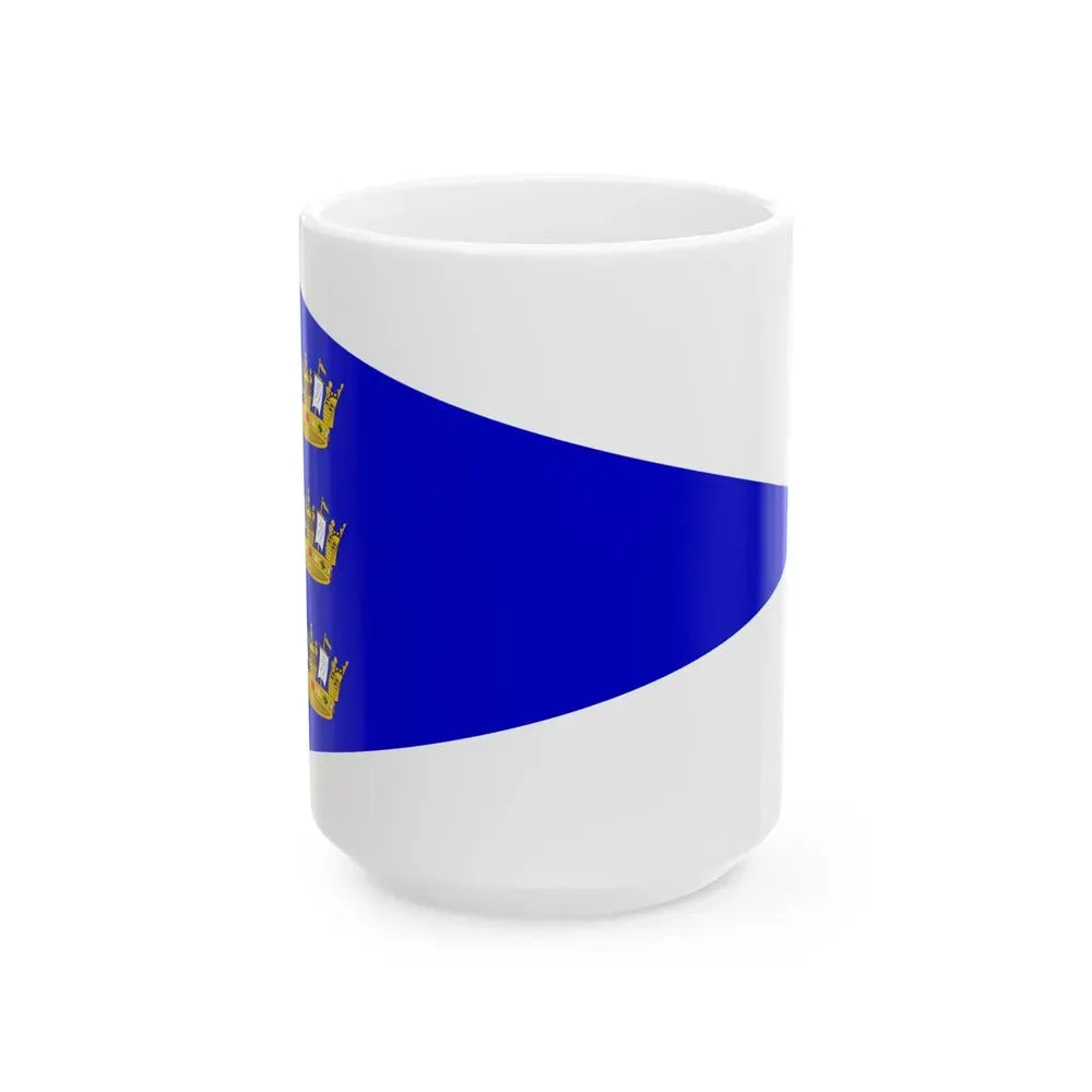 Burgee of Cofradia Nautica Pacifico (Chile) White Coffee Mug 15oz - Go Mug Yourself